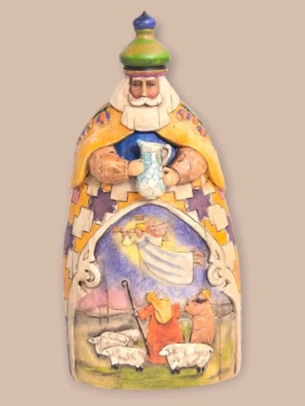 Hand-Painted Multicolor Three Kings Figurine - Holiday Decor